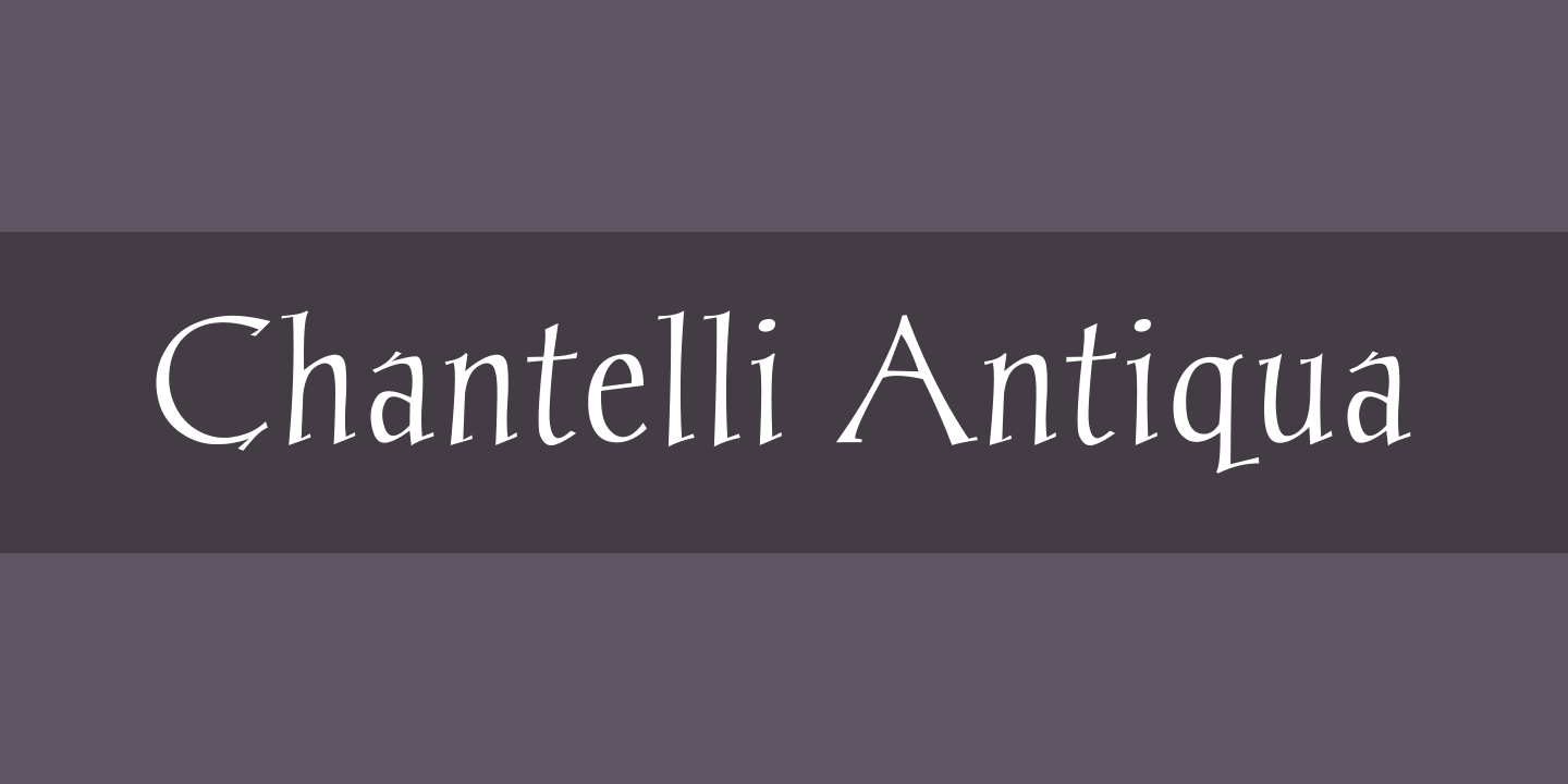 Beispiel einer Chantelli Antiqua-Schriftart #1